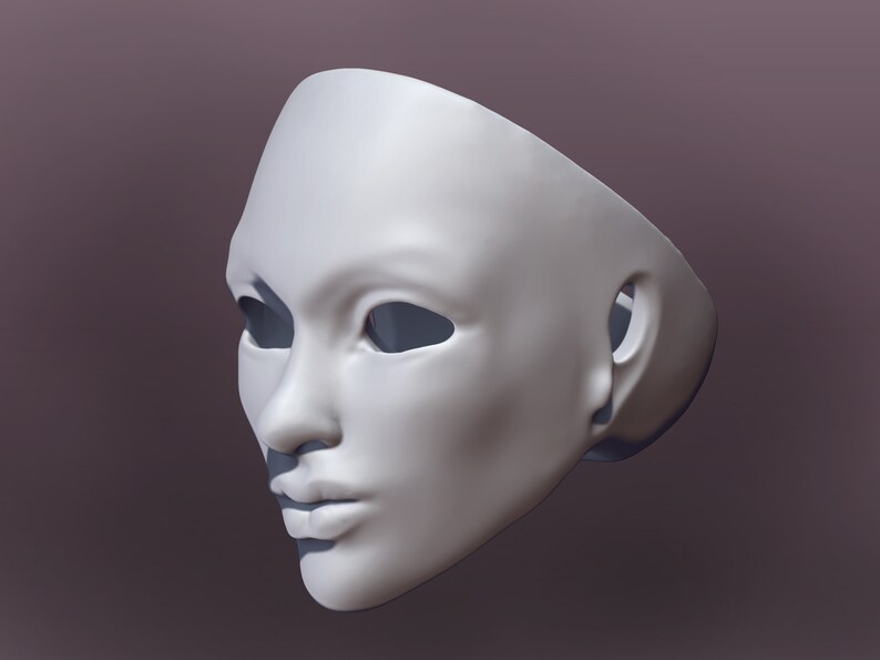 Stl 3d Printer File Bjd Doll Female Head Etsy
