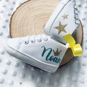 Personalized Shoes, Canvas Shoes, Personalized Crown Shoes, Baby Girl Shoes, Personalized Star Baby Shoes image 8