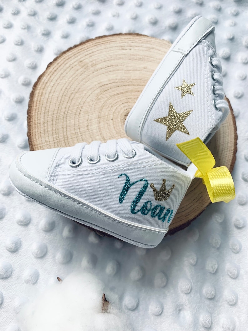 Personalized Shoes, Canvas Shoes, Personalized Crown Shoes, Baby Girl Shoes, Personalized Star Baby Shoes image 8