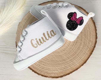 Personalized Shoes, Canvas Shoes, Personalized Crown Shoes, Baby Girl Shoes, Personalized Star Baby Shoes
