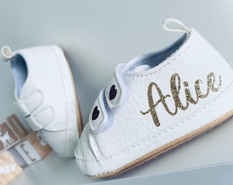 Personalized Shoes, Canvas Shoes, Personalized Crown Shoes, Baby Girl Shoes, Personalized Star Baby Shoes