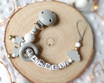 Pacifier clip, personalized baby pacifier clip, baby pacifier clip, wooden pacifier clip, pearl pacifier clip, mixed pacifier clip