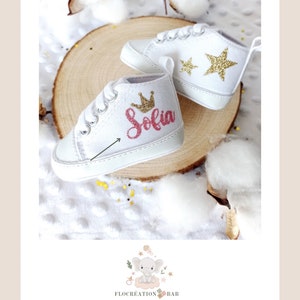 Personalized Shoes, Canvas Shoes, Personalized Crown Shoes, Baby Girl Shoes, Personalized Star Baby Shoes image 10