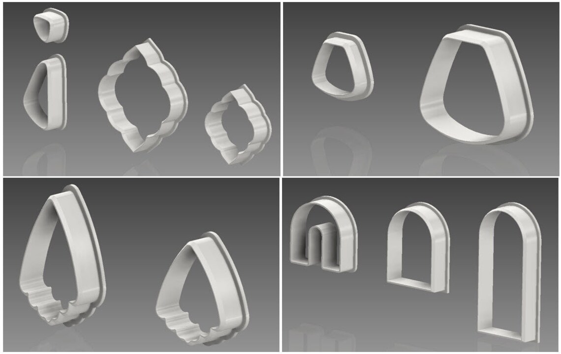 24 Polymer Clay Cutter Shapes STL DIGITAL DOWNLOAD Etsy