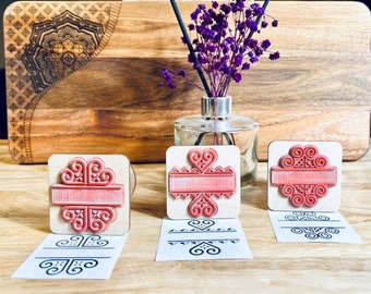 Hmong Ink Stamp with Signature/Message Line