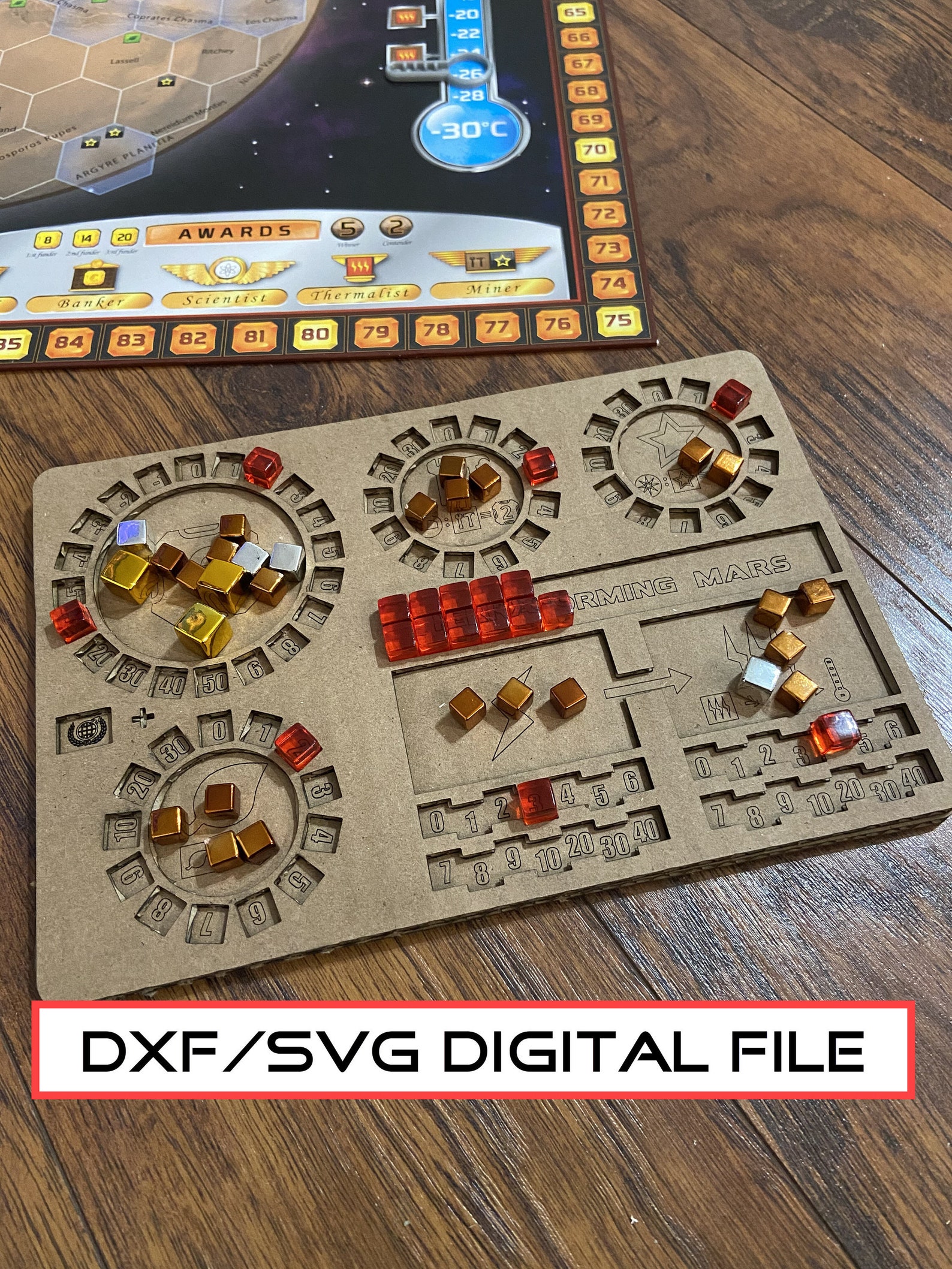 Terraforming Mars Player Mat Circular Digital for Etsy
