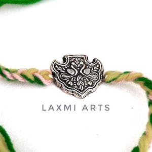 Sterling Silber Rakhi, Silber Rakhi für Bruder, Rakhi, Indische Designer Handarbeit Silber Rakhi
