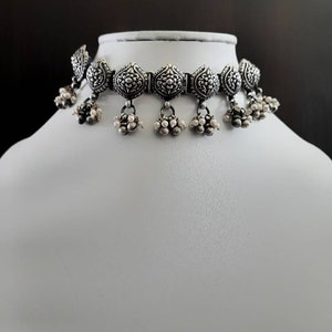 sterling silver pearl necklace, red stone and pearl designer necklace for girls