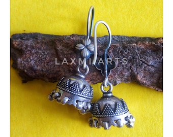 Silver earring, jhumki, silver jhumki, sterling silver jhumki, 925 sterling silver earrings for girls, antique earrings, silver jhumka