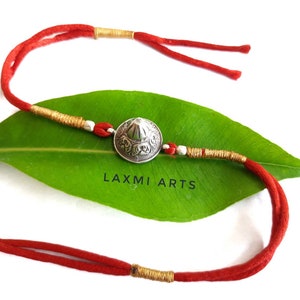 Sterling Silber Rakhi, Silber Rakhi für Bruder, Rakhi, Indische Designer Handarbeit Silber Rakhi