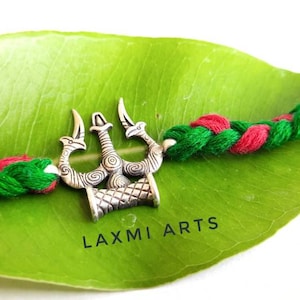 Sterling Silber Rakhi, Silber Rakhi für Bruder, Rakhi, Indische Designer Handarbeit Silber Rakhi