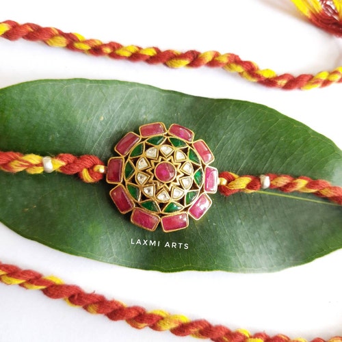 Sterling Silver Rakhi, Silver Rakhi for shops Brother, Rakhi, Indian Designer Handmade Silver Rakhi