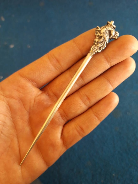 Sterling Silver Bun Fork, Silver Bun Stick,silver Hair  display picture 1