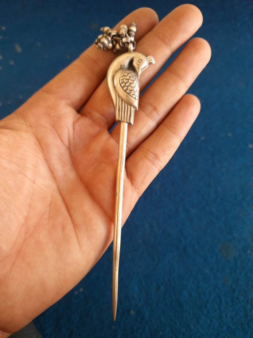 Ilver Hair Stick Metal Hair Clip Hair Bun Holder Hand Etsy