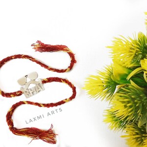 Sterling Silber Rakhi, Silber Rakhi für Bruder, Rakhi, Indische Designer Handarbeit Silber Rakhi