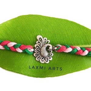 Sterling Silber Rakhi, Silber Rakhi für Bruder, Rakhi, Indische Designer Handarbeit Silber Rakhi