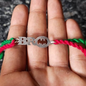 Sterling Silber Rakhi, Silber Rakhi für Bruder, Rakhi, Indische Designer Handarbeit Silber Rakhi