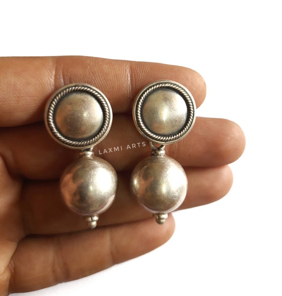 Sterling Silver Earrings, aesthetic earrings, Halloween Earrings, Sterling Silver Jhumka, silver jhumka, 925 Silver Jhumka, Jhumka Earrings
