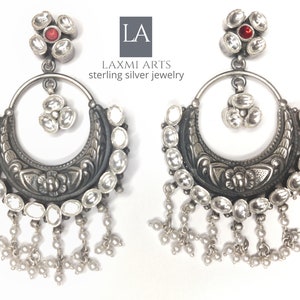 Silver earring, jhumki, silver jhumki, sterling silver jhumki, 925 sterling silver earrings for girls, antique earrings, silver jhumka
