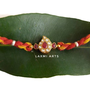 Sterling Silber Rakhi, Silber Rakhi für Bruder, Rakhi, Indische Designer Handarbeit Silber Rakhi