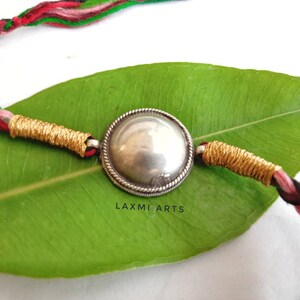Sterling Silber Rakhi, Silber Rakhi für Bruder, Rakhi, Indische Designer Handarbeit Silber Rakhi