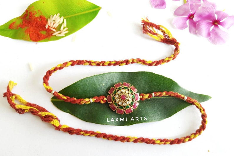 Sterling Silver Rakhi, Silver Rakhi for shops Brother, Rakhi, Indian Designer Handmade Silver Rakhi