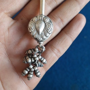 Solid Silver Bun fork, hair fork, silver hair Arch, Notched Hair stick, hair stick pin, Hair accessories, juda pin made by sterling silver