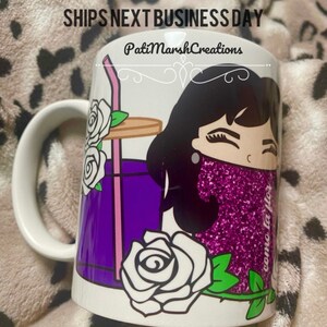Selena coffee mug, Selena cafecito, Latina coffee mug, Selena Quintanilla mug, Como la Flor, Tejano singer coffee mug, Coffee and tea lovers