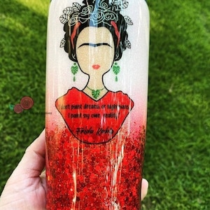 Frida tumbler, glitter tumbler