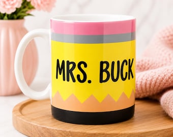 Personalized Pencil Teacher Mug | Teacher Appreciation Gift