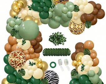 Safari Balloon Arch. Jungle Theme Balloon Arch. Wild One. Safari Party Decor. Jungle Party Decor. Safari Balloon. Wild One Party Decorations