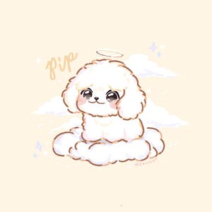 Custom Pet Portrait Cute Chibi Cat Cartoon From Photo Kawaii Anime Dog Animals Digital Illustration Art Painting Birthday Memorial Gift