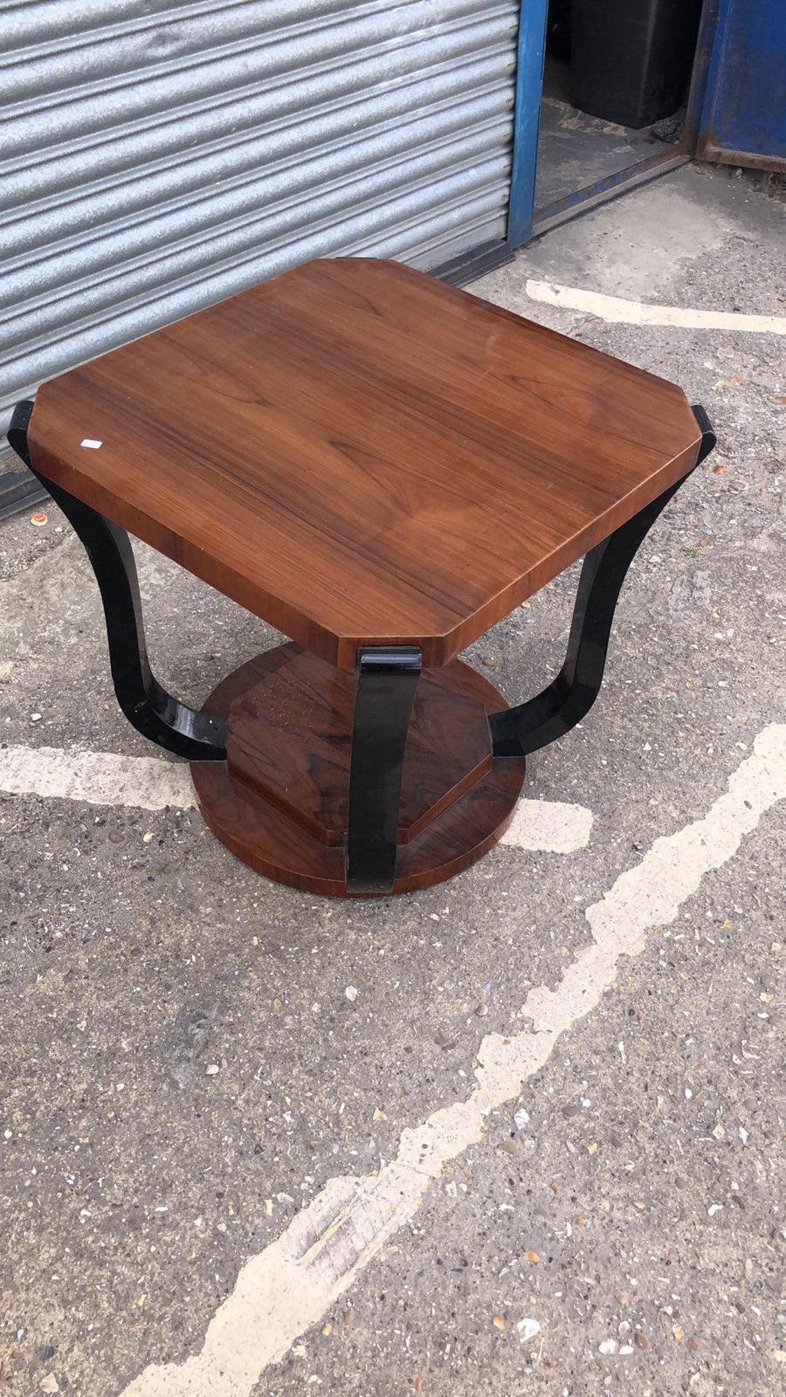 Art deco table with black legs. Etsy