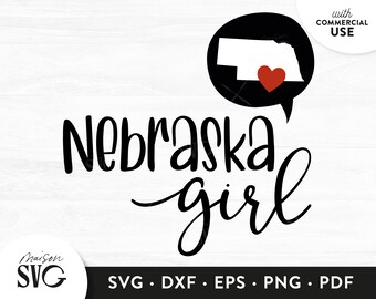 Nebraska Love Svg Etsy