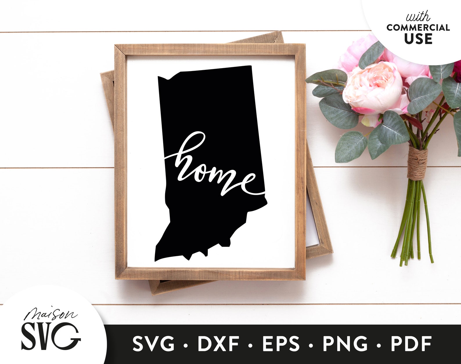 Indiana Map SVG Home sweet home Indiana svg Love Indiana Etsy