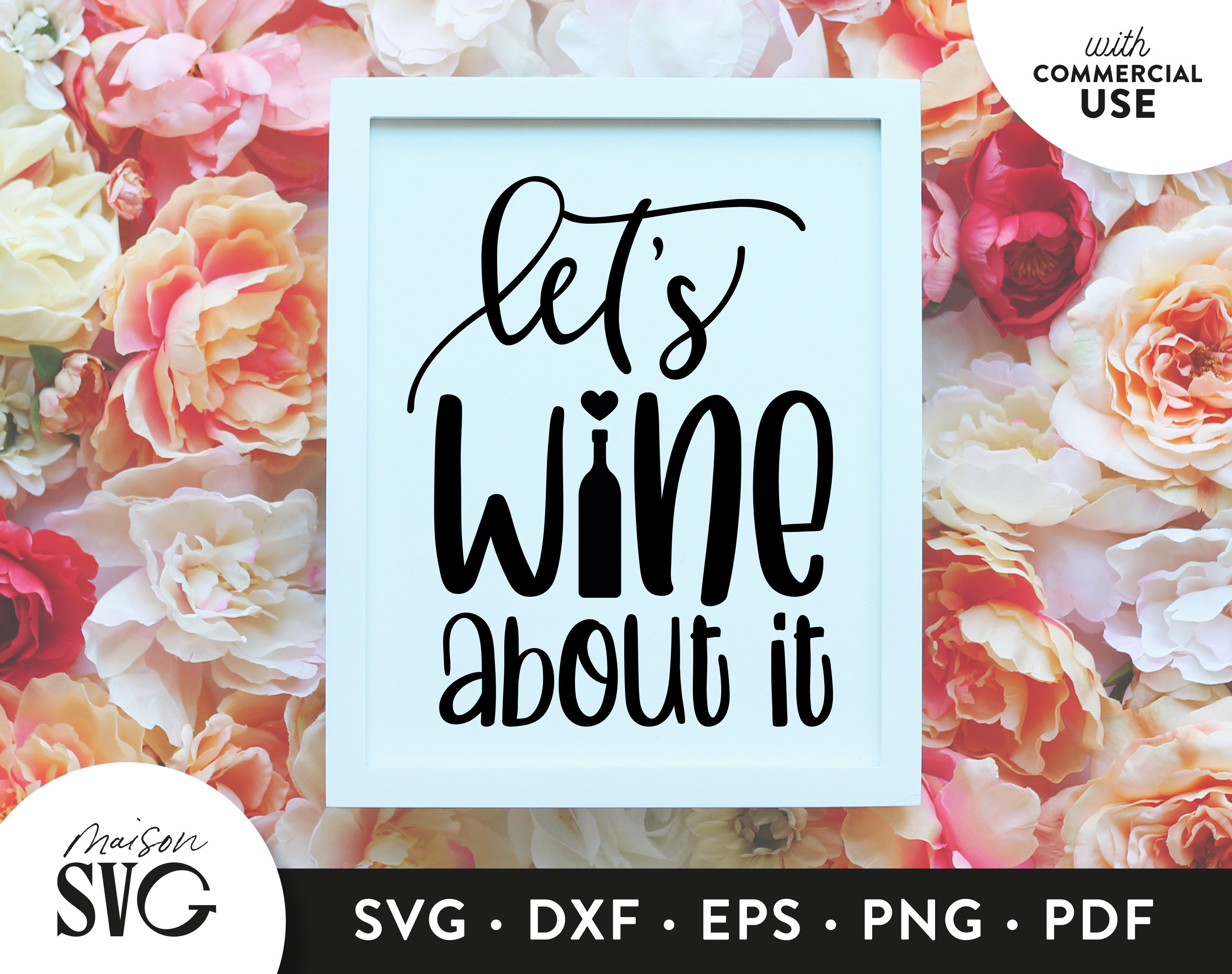 Let's wine about it SVG Wine Quote Svg Wine lover svg Etsy