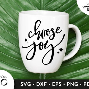 Choose Joy SVG Files,Positivity Inspiration SVG, Kindness Quote svg Cutting Files, Cricut Files Instant Download svg Commercial Use Quote