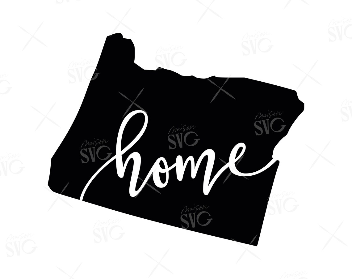 Oregon Map SVG Home Sweet Home Oregon Svg Oregon State Svg Etsy