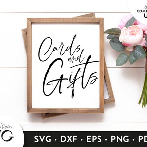 Cards & Gifts SVG, Wedding Sign Svg, Carts and Gifts Sign, Wedding Svg File for Cricut, Cricut SVG Files, SVG Cricut Files, Instant Download