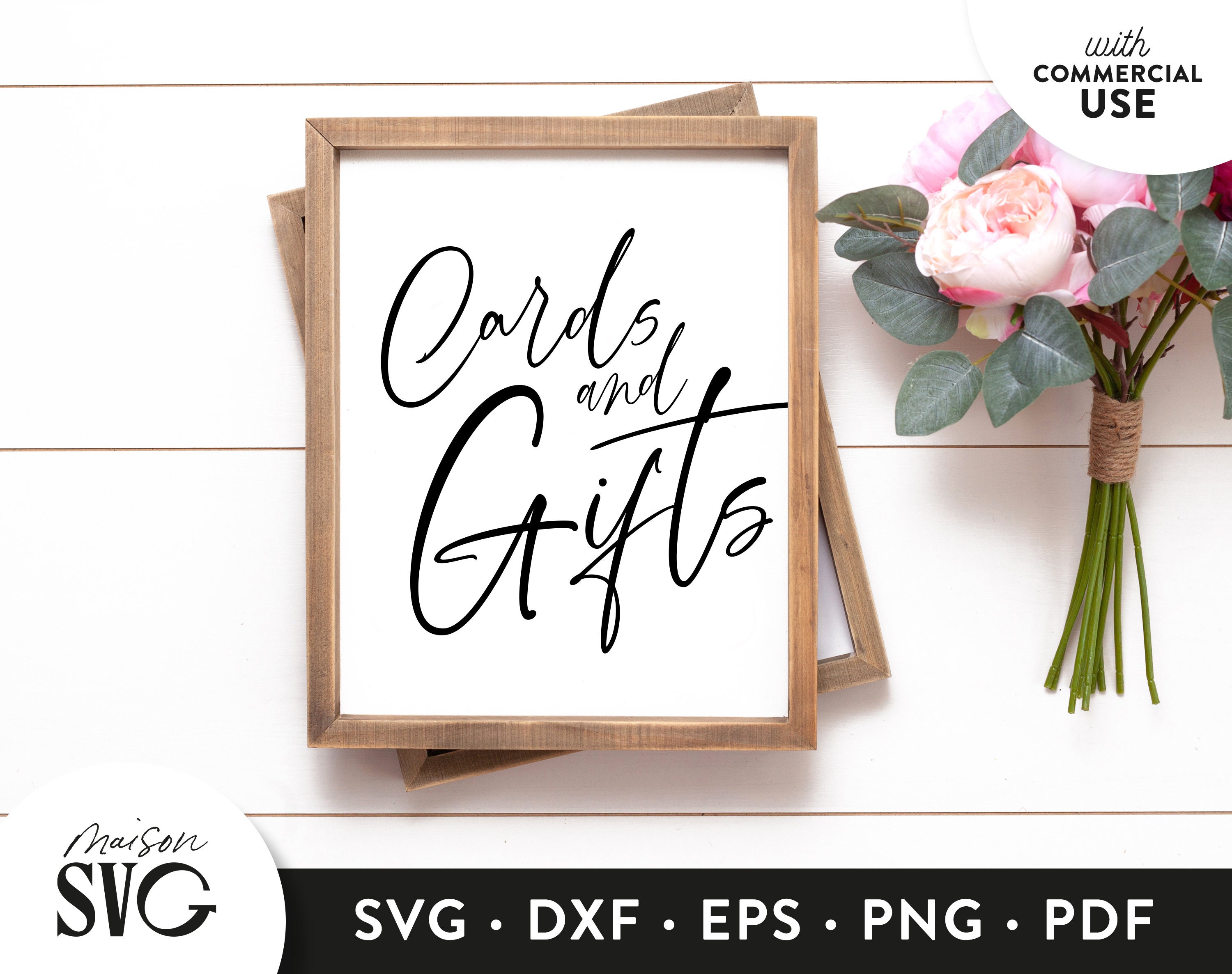 Cards & Gifts SVG Wedding Sign Svg Carts and Gifts Sign Etsy