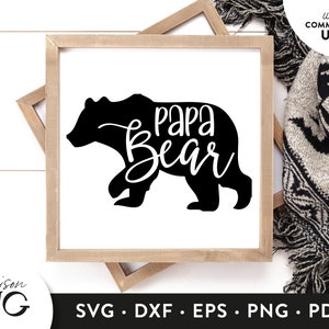 Papa Bear SVG File, Funny Dad Quote svg, Dad SVG, Daddy Svg, Gift for Dad svg, Best Dad svg, Family SVG Cricut Files, Instant Download