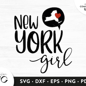 New York Girl SVG, New York Map svg, New York svg, New York state svg, Usa svg, Love New York Clipart SVG Cricut Files Instant Download Svg