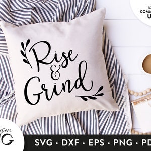 Rise and Grind SVG Files, Entrepreneur Life Girl boss SVG, Motivational SVG Cutting Files, Cricut Files Instant Download Svg Commercial Use