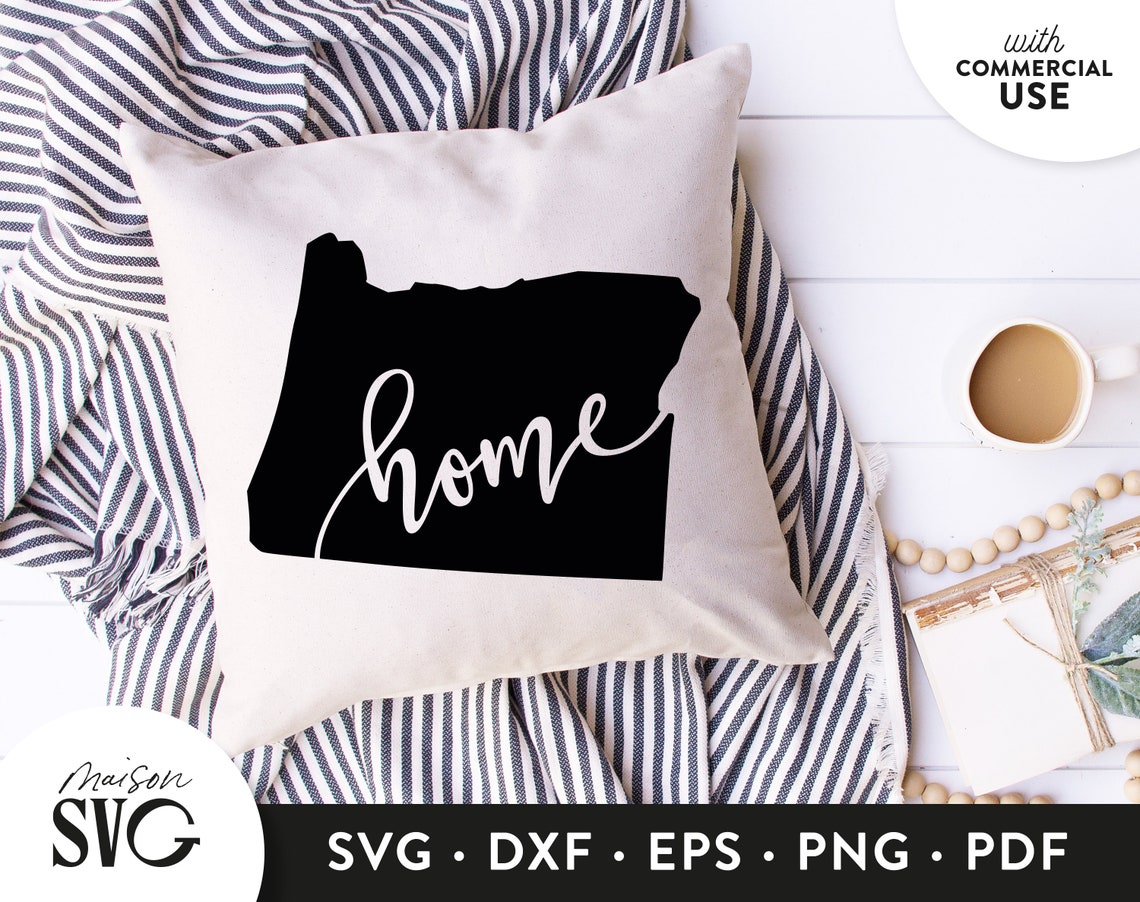 Oregon Map SVG Home Sweet Home Oregon Svg Oregon State Svg Etsy
