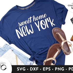 Sweet Home New York SVG, New York svg, New York state svg, Usa states SVG,New York Clipart SVG Cricut Files Instant Download Svg Commercial
