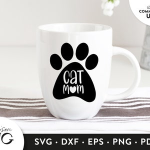 Cat Mom SVG, Cat Lovers SVG,  I Love my cat svg, Cat Mommy, Cat Mama Svg Crazy cat lady SVG Cricut Files Instant Download Svg Commercial Use