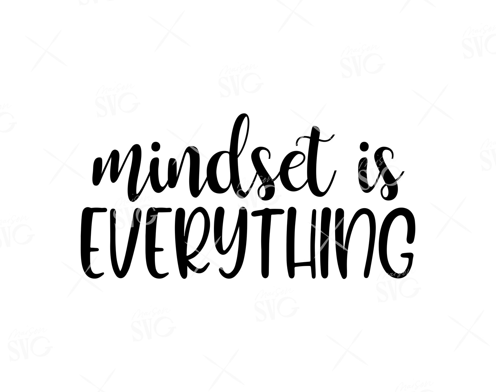 Mindset is Everything SVG Files Positivity Inspiration SVG Etsy Australia