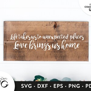 Love brings us home SVG, House sign, home svg Farmhouse svg sign, Svg for the Home cut, Family SVG Files, SVG Cricut Files, Instant Download