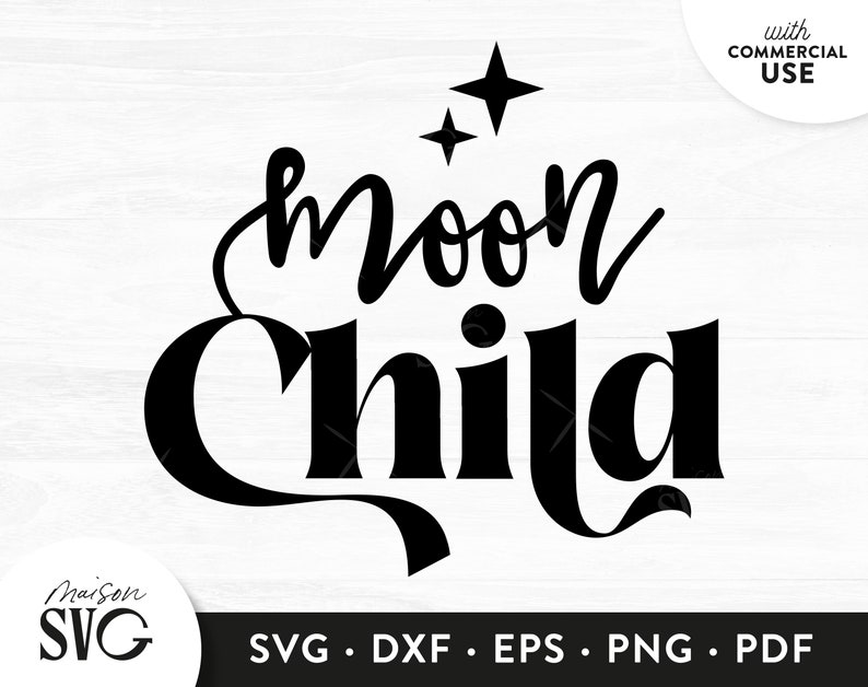Download Moon Child SVG Files Magical SVG Decor Svg Cute Boho SVG ...