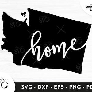 Washington Map SVG, Home sweet home Washington svg, Washington state svg, Usa SVG, Love Washington Clipart SVG Cricut Files Instant Download